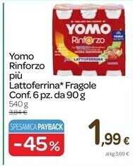 Carrefour Express Yomo rinforzo piu lattoferrina* fragole offerta