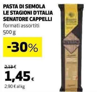 Coop PASTA DI SEMOLA LE STAGIONI D'ITALIA SENATORE CAPPELLI 500 g offerta