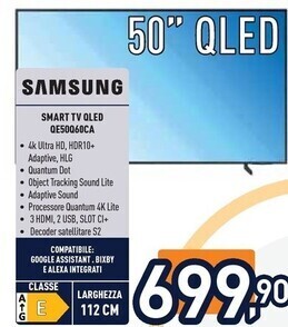 Unieuro Samsung smart tv oled qe50q60ca offerta