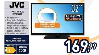 Unieuro Jvc smart tv oled t32vah325i offerta