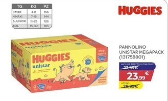 Huggies pannolino unistar megapack