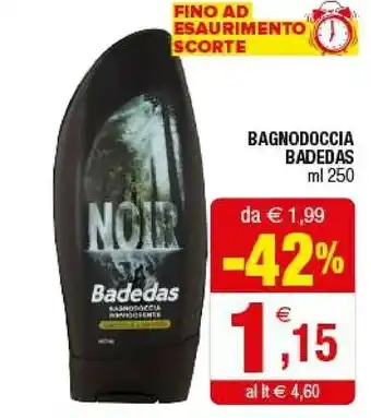 Iperal Badedas Bagnodoccia Noir 250 Ml offerta