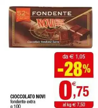 Iperal Novi Cioccolato Fondente Extra 100 G(ml) offerta