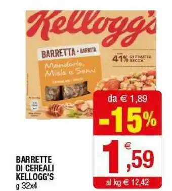 Iperal Kellogg's - Barretta Mandorle, Miele E Semi 128 G(ml) offerta