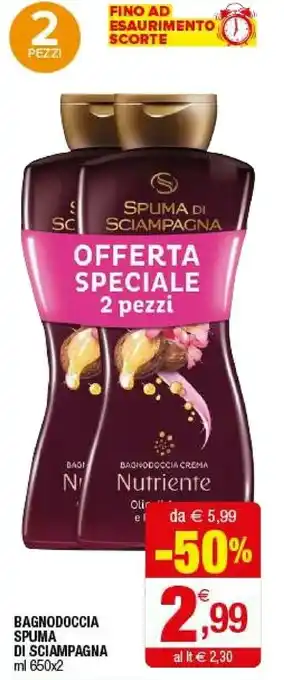 Iperal Spuma di Sciampagna Bagnodoccia Nutriente offerta