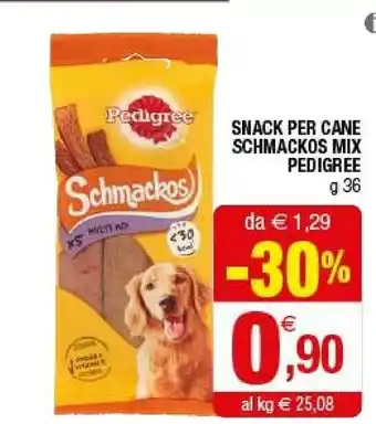 Iperal Pedigree Snack Per Cane Schmackos Mix 36 G offerta