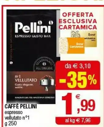 Iperal Caffe Pellini Espresso Vellunto offerta