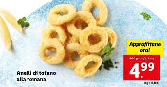Lidl Anelli di totano alla romana 400 g confezione offerta