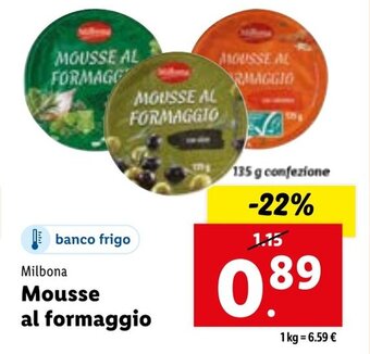 Lidl Milbona Mousse al formaggio offerta