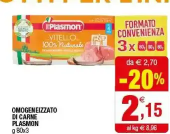 Iperal Plasmon Omogeneizzati Di Carne offerta