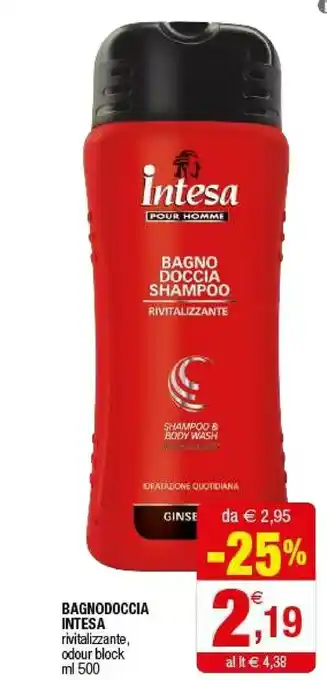 Iperal Intesa Bagnodoccia Rivitalizzante Odour Black 500 Ml offerta