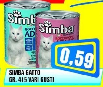 Punto Vigas SIMBA GATTO GR. 415 VARI GUSTI offerta