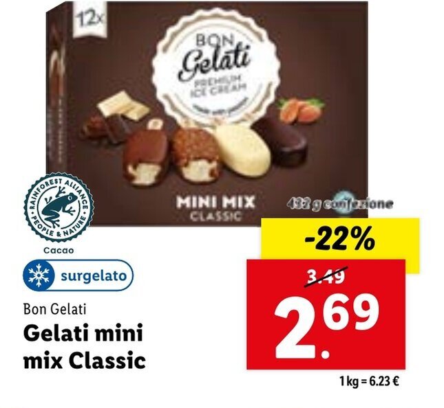 Bon Gelati Gelati mini mix Classic offerta di Lidl