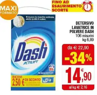 Iperal Dash Dtersivo Lavatrice In Polvere offerta
