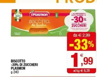 Iperal Plasmon Biscotto -30% Di Zuccheri offerta