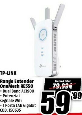 MediaWorld Tp Link Range Extender Onemesh RE550 offerta