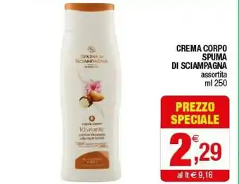 Spuma di Sciampagna Crema Corpo Idratante 250 Ml