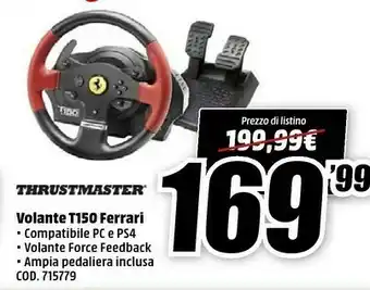 MediaWorld Volante T150 Ferrari offerta