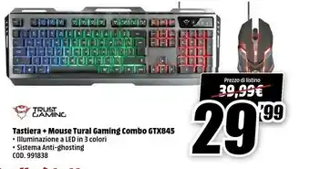 MediaWorld Trust GXT 845 Tural Tastiera USB QWERTY Nero offerta