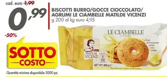 Italmark Matilde Vicenzi Le Ciambelle Con Gocce Di Cioccolato 200 G(ml) offerta