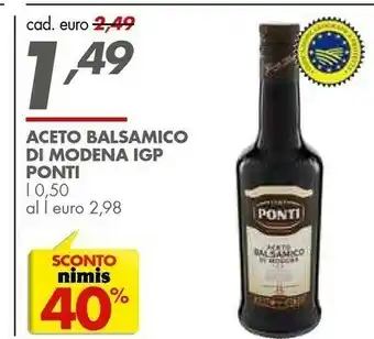Italmark Ponti Aceto Balsamico Di Modena Igp offerta
