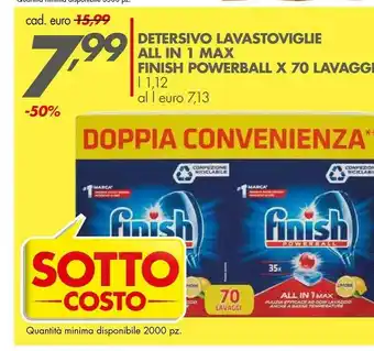 Italmark Finish Detersivo Lavastoviglie All In One offerta