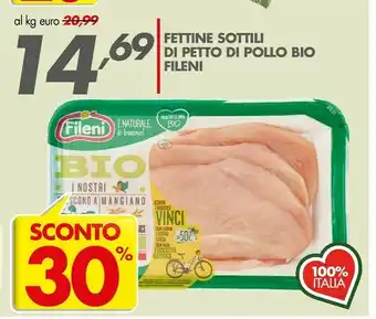 Fileni Fettine Sottili Di Petto Di Pollo Bio