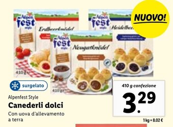 Lidl Alpenfest Style Canederli dolci 410 g confezione offerta