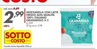 Italmark Granarolo 5 Mozzarelle Con Latte Fresco Alta Qualità 500 G(ml) offerta