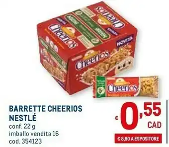 Metro Nestlè Barrette Cheerios offerta