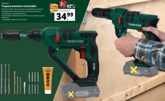 Lidl PARKSIDEⓇ Trapano battente ricaricabile offerta