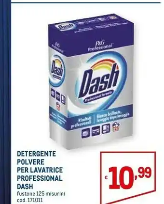 Metro Dash Detergente Polvere Per Lavatrice Professional offerta
