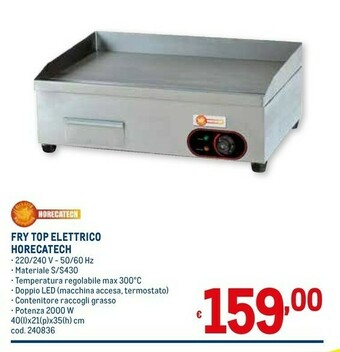 Metro Horecatech Fry Top Elettrico offerta