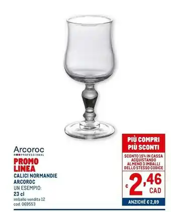 Metro Arcoroc Calici Mormandie offerta