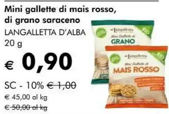 Langalletta D'alba Mini Gallette Di Mais Rosso, Di Grano Saraceno
