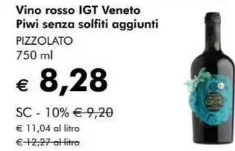 NaturaSì Pizzolato Vino Rosso Igt Veneto Piwi Senza Solfiti Aggiunti offerta