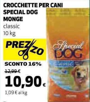 Coop CROCCHETTE PER CANI SPECIAL DOG MONGE classic 10 kg offerta