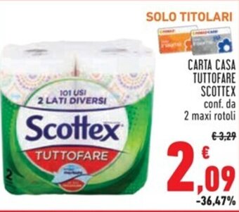 Conad CARTA CASA TUTTOFARE SCOTTEX offerta