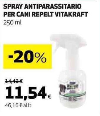 Coop SPRAY ANTIPARASSITARIO PER CANI REPELT VITAKRAFT 250 ml offerta