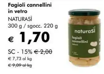 NaturaSì NaturaSi Fagioli Cannellini In Vetro 300g offerta