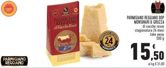 Conad PARMIGIANO REGGIANO DOP MONTANARI & GRUZZA 500 g offerta