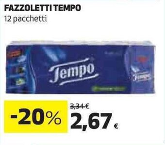 Coop FAZZOLETTI TEMPO 12 pacchetti offerta