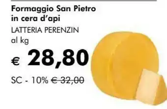 NaturaSì Latteria Perenzin Formaggio San Pietro In Cera D'api offerta