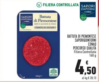 Conad BATTUTA DI PIEMONTESE SAPORI&DINTORNI CONAD PERCORSO QUALITÀ 160 g offerta