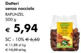 NaturaSì Rapunzel Datteri Senza Nocciolo offerta