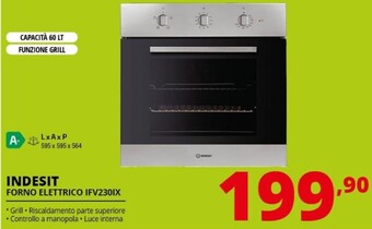 Comet Indesit ifv 230 ix forno forno elettrico 60 l acciaio inossidabile a offerta