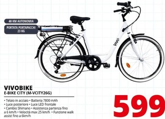 Comet Vivobike e-bike city m-vcity26g offerta