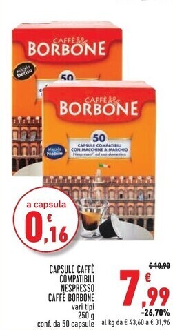 Conad Superstore Caffe borbone capsule caffe compatibili nespresso offerta
