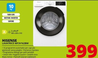 Comet Hisense lavatrice wf3v162bw offerta