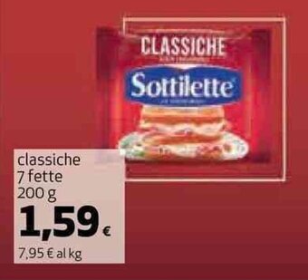 Coop Sottilette classiche 7 fette 200 g offerta